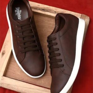 dark brown leather shoe